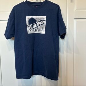 Blue Moon Brewing Navy T-Shirt for Men,large,cotton,beer,graphic